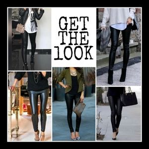 Charlotte Russe Black Highwaist Faux Leather Pants